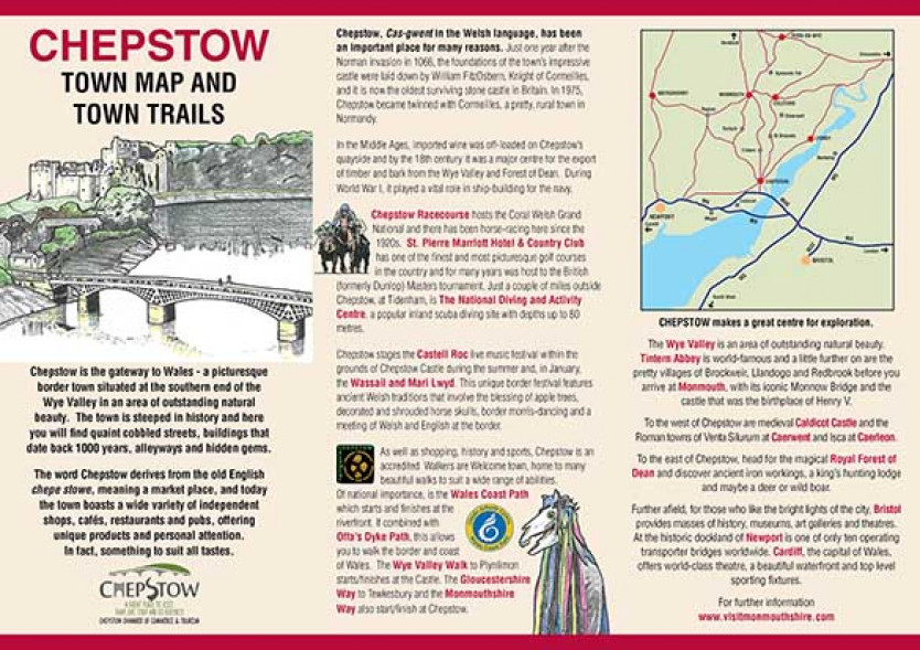 Chepstow Town Centre Map | Greenman Accommodation